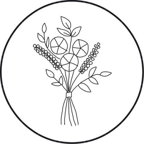 Embroidery Designs To Print, Embroidery Pattern Outline, Easy Embroidery Templates Free Printable, Doodle Embroidery Patterns, Embroidery Flowers Templates, Simple Free Embroidery Patterns, Simple Embroidery Templates, Floral Embroidery Templates Free Printable, Flower Bouquet Embroidery Pattern