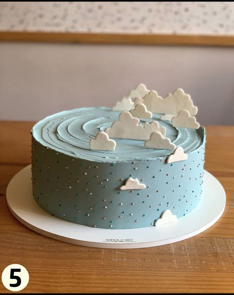 First Birthday Cloud Theme, Cloud Themed Cake, Cloud Cake Ideas, Cloud Baby Shower Cake, Boy Cake Ideas, Sky Cake, Cloud Cupcakes, Cake Designs For Boy, Cloud Cake