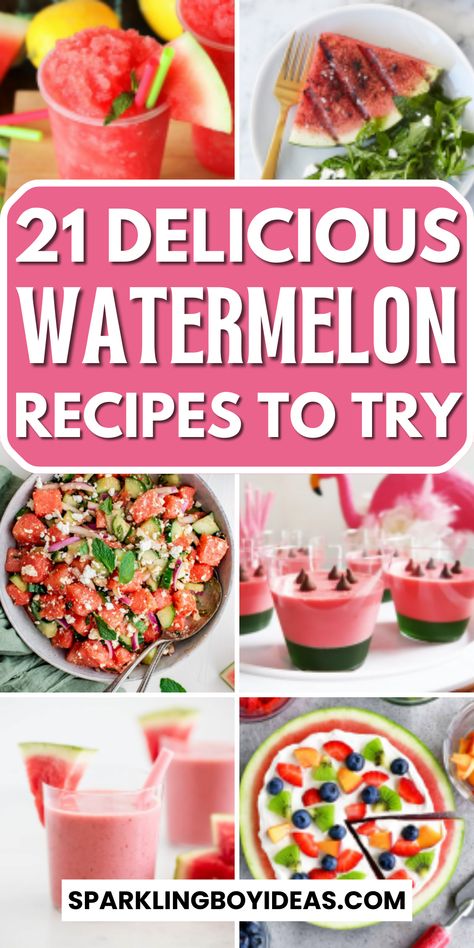 Frozen Watermelon Recipes, Watermelon Desserts, Watermelon Drinks, Watermelon Snack, Watermelon Slushie, Watermelon Dessert, Watermelon Recipe, Watermelon Salsa, Frozen Watermelon