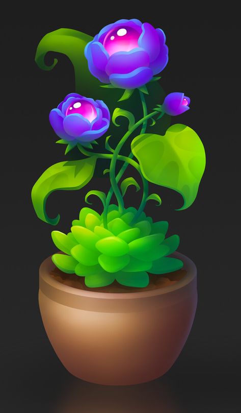 Fantasy Flower Concept Art, Fantasy Game Concept Art, Plant Concept Art, Flowers Concept Art, 2d Concept Art, Fantasy Fruit Concept Art, Fantasy Fruit, Fantasy Plants Concept Art, Flower Concept Art