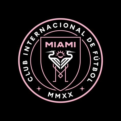 Brand New: New Logo for Club Internacional de Fútbol Miami by Doubleday & Cartwright Miami Logo, Inter Miami Cf, Astronaut Wallpaper, Leonel Messi, New York Red Bulls, Inter Miami, Sports Team Logos, Club Logo, Tattoo Cover