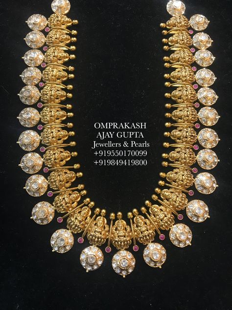 Kasula Haram, Omprakash Jewellers, Bottu Mala, Gold Necklace Price, Vaddanam Designs, Mango Mala, Gold Haram, Mangalsutra Chain, Long Haram