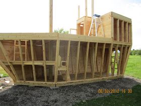 Ship Playhouse, Pirate Ship Playhouse, Diy Kids Playground, Outdoor Play Structures, Kids Forts, Playhouse Plans, Build A Playhouse, Pirate Ships, Diy Playground