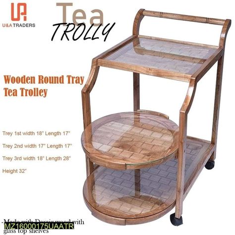 Wooden tea trolley in a discounted price with free home delivery Pkr 12500 #trolley #everyone #shopping #furniture #homedecor #servingtray #teatrolley #viral Stylish Raincoats, Mosquito Repellent Bracelet, Foot Massager Machine, Tea Trolley, Massage Machine, Pakistan Fashion, Round Tray, Steel Rod, Laser Lights