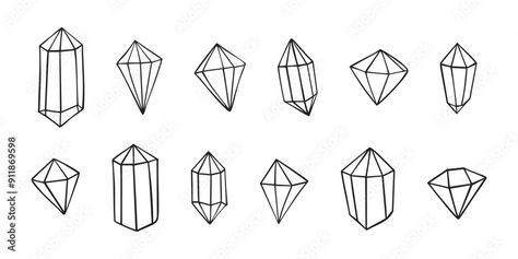 Download Set of hand drawn line art crystal gem vectors Stock Vector and explore similar vectors at Adobe Stock. Crystal Gems, Photo Illustration, Adobe Stock, Line Art, Hand Drawn, Stock Vector, How To Draw Hands, Gems, Crystals