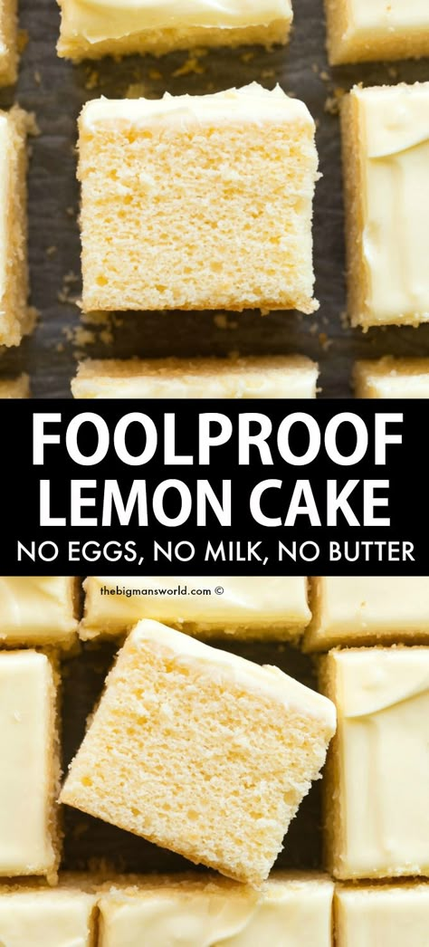 Cake No Eggs, Dairy Free Cake Recipe, Gluten Free Lemon Cake, Easy Vanilla Cake, Egg Free Cakes, Patisserie Vegan, Vegan Lemon Cake, Easy Vanilla Cake Recipe, Gluten Free Cake Recipe