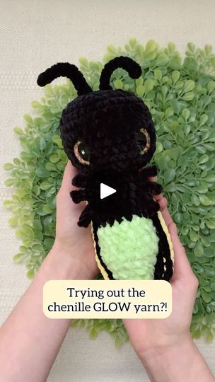 13K views · 3.8K reactions | Plush low-sew firefly pattern is coming soon! 🌱 I tried out the new DIY Glow Chenille yarn from @lionbrandyarn and it’s so perfect for this firefly!! It’s not soft to work with but I actually really like the different texture for the glow-section of the firefly’s body, and it glows INCREDIBLY well. 😮

24mm eyes from: @across.theyarniiverse 👌 | Amigurumi Pattern Designer | The Game · How We Do Lightning Bug Crochet Pattern, Glow Yarn Ideas, Firefly Crochet Pattern Free, Glow In The Dark Yarn Ideas, Crochet Firefly, Lighting Bugs, Crochet Garden, Diy Glow, Chenille Yarn