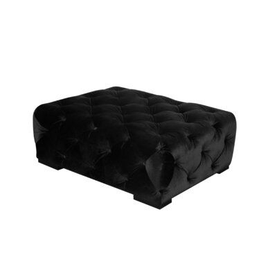 Willa Arlo Interiors Jill Tufted Cocktail Ottoman | Wayfair Ottoman Seat, Rectangular Ottoman, Rectangle Ottoman, Tufted Storage Ottoman, Wicker Dining Chairs, Coffee Table Grey, Black Ottoman, Velvet Ottoman, Coffee Table Rectangle