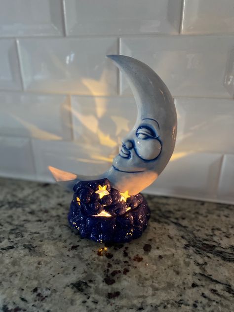 Moon Ceramics, Moon Pottery, Moon Madness, Ceramic Moon, Ceramic Bisque, House Inspo, Crescent Moon, Lava Lamp, Crescent