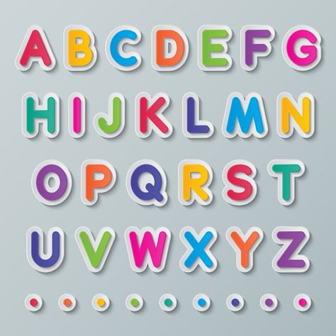 Colorful alphabet | Free Vector #Freepik #freevector #character #typography #alphabet #font Small Alphabet Letters, Alphabet Capital Letters, Alfabeto Disney, Capital Alphabet, Childrens Alphabet, Colorful Alphabet, Alphabet Letters Design, Alphabet Templates, Alphabet Images