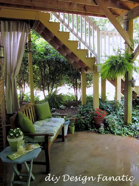 . Under Deck Landscaping, Patio Under Decks, Deck Landscaping, Under Deck, Gardening Backyard, Under Decks, Pergola Design, Deck Stairs, Pergola Plans