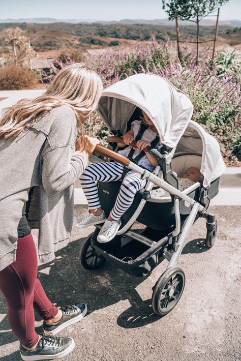 Reasons Why I Love the UPPAbaby Vista Stroller Now That I Have Two Kids! - A Touch of Pink Stroller Pictures Instagram, Vista V2 Stroller, Uppa Baby Stroller, Double Stroller For Infant And Toddler, Double Baby Strollers, Girl Strollers, Uppababy Bassinet, Uppababy Vista Stroller