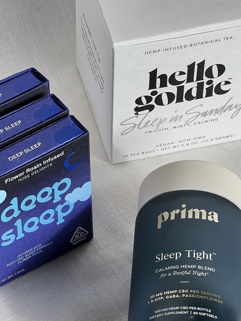 Find your best night’s sleep and wake up feeling refreshed and rejuvenated with our favorite sleep essentials including CBD-infused calming teas, tinctures, and supplements. Shop Hello Goldie Sleep Tea, Rose Los Angeles Deep Sleep Delights and Prima Sleep Tight Softgels. Calming Teas, Coffee Boutique, Lavender Coffee, Sleep Essentials, Brands Logo, Sleep Tea, Botanical Tea, Sleep Supplements, Sleep Tight