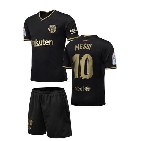 Messi Black Jersey, Barcelona Jersey Outfit, Messi Home, Barca Jersey, Black Football Jersey, Jersey Barcelona, Cool Football Boots, Messi Shirt, Barcelona Shirt