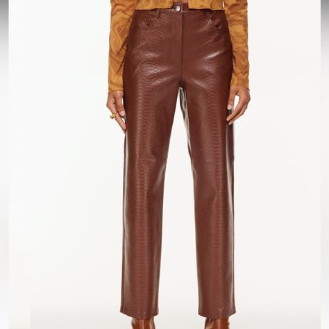 *brand new* Aritzia Melina pants Wilfred Melina Pant, Aritzia Melina Pant, Melina Pants, Melina Pant, Wilfred Pants, Vegan Leather Leggings, Aritzia Pants, Brand Photoshoot, Leather Pant