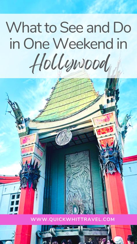 The Best Things to Do in One Weekend in Hollywood Hollywood Things To Do, Girl Bible Study, Best Weekend Trips, Usa Bucket List, Griffith Observatory, Griffith Park, Travel Tops, Hollywood Boulevard, Hollywood Sign