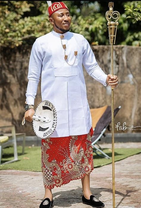 Louche Clothier Ijaw Traditional Attire For Men, Men Traditional Wear Nigerian, Nigerian Traditional Wear, Men African Wear, Agbada Design, Kaftan Wedding, Latest African Wear For Men, Best Wedding Suits, African Wear For Men