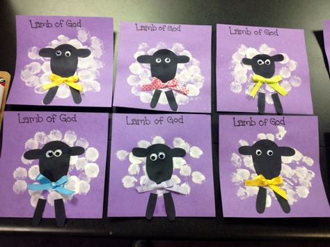 Lamb of God craft Lamb Of God Craft Preschool, Mary Had A Little Lamb Craft Preschool, Sheep Art For Kids, Lamb Of God Craft, Daycare Job, Jesus Lamb Of God, Biblical Lifestyle, God Crafts, Good Friday Crafts