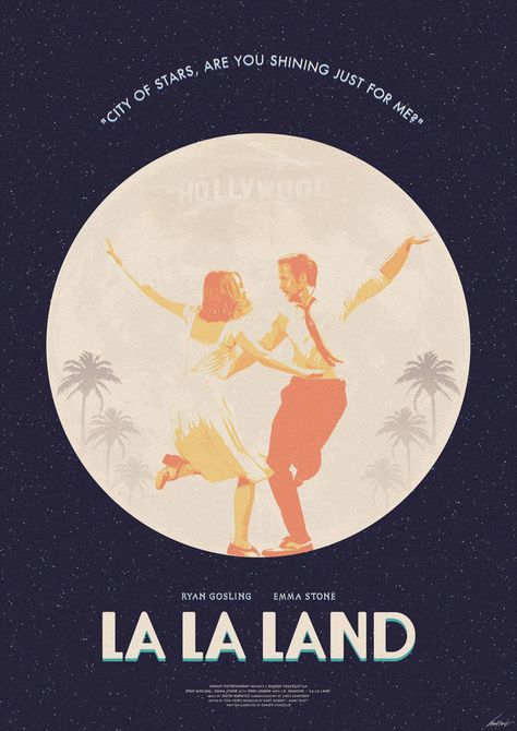 City of Stars - La La Land Poster by edwardjmoran Here's To The Fools Who Dream, Damien Chazelle, Lala Land, Septième Art, I Love Cinema, Alternative Movie Posters, Wow Art, Poster Poster, Musical Movies