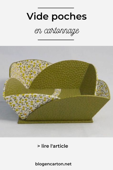 Cartonnage - vide-poches Cardboard Crafts