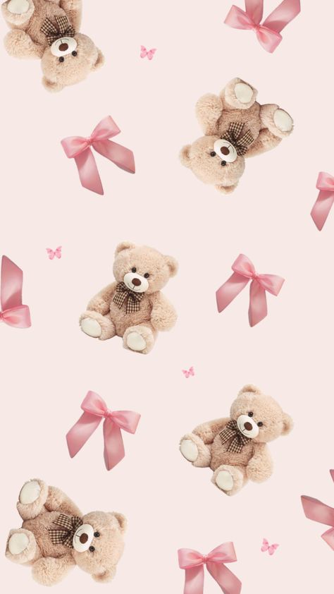 🧸🎀 Personal Wallpaper, Cherry Drawing, Teddy Love, Cute Lockscreens, Justin Bieber Wallpaper, Cartoon Style Drawing, Bow Coquette, Bow Wallpaper, Wallpaper Fashion