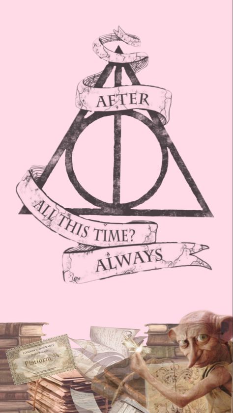 My own creation :) deathly hallows + dobby pink aesthetic phone lockscreen wallpaper/background Pink Harry Potter Wallpaper, Aesthetic Phone Lockscreen, Pink Harry Potter, Deathly Hallows Wallpaper, Pink Aesthetic Phone, Pink Phone Wallpaper, Autumn Bedroom, Dobby Harry, Harry Potter Wallpaper Phone