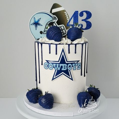 Cowboy Football Cake, Dallas Cowboy Cake For Men, Cowboys Cake For Men, Cowboys Football Cake, Cowboys Birthday Cake, Football Cake Ideas, American Football Cake, Texans Cake, Football Cakes For Boys