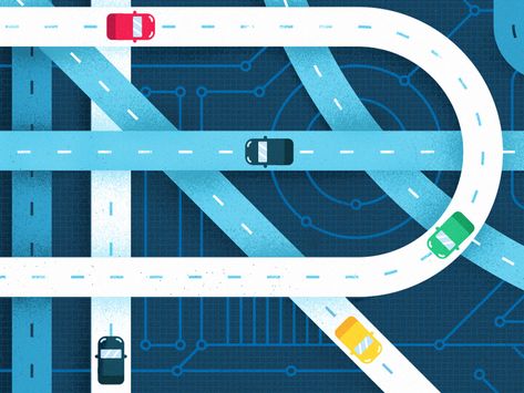 Road Graphic Design, Roads Illustration, Road Illustration, Road Graphic, Road Vector, Communication Illustration, Google Material Design, Learn Animation, Road Work