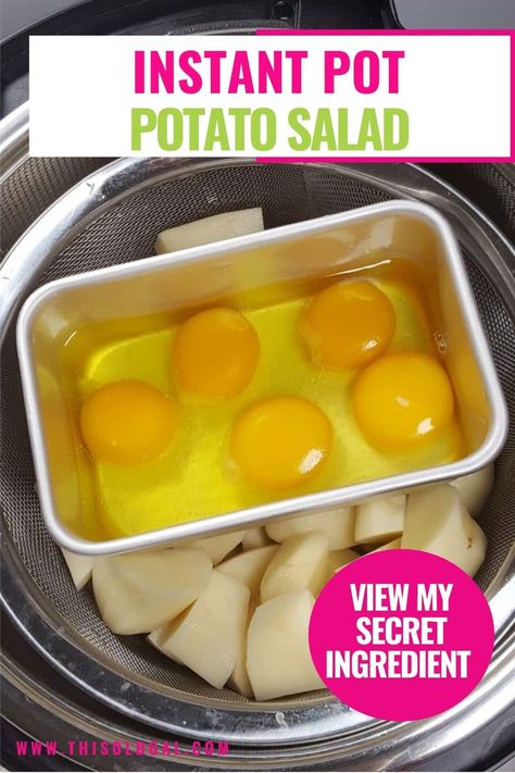 Instant Pot Potato Salad With Egg, Ninja Foodi Potato Salad, Pressure Cooking Potatoes, Instapot Potato Salad, Russet Potato Salad Recipe, Russet Potato Salad, Recession Recipes, Potato Salad Instant Pot, Instant Pot Potato Salad