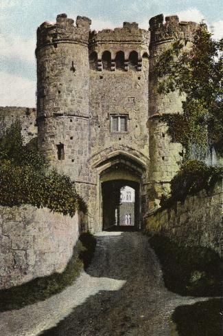 size: 24x16in Photographic Print: Gateway, Carisbrooke Castle : Carisbrooke Castle, Castle Photo, Castle Illustration, Castle Aesthetic, A2 Poster, Castle Designs, Beautiful Castles, Pink Houses, Medieval Castle