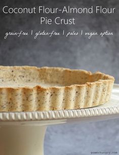 Coconut Flour Pie Crust, Almond Flour Pie Crust, Low Carb Pie Crust, Sugar Free Pie, Tiger Nut, Vegan Pie Crust, Gluten Free Pie Crust, Coconut Flour Recipes, Breakfast Low Carb