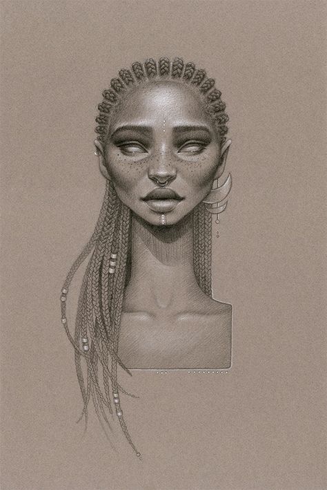 Sara Golish #art #illustration #drawing #portrait #face #woman #africa #african #beautiful #exotic #emotion #graceful #character #neck #jewlery #character #goddess Sara Golish, Art Brainstorm, Art Black Love, African Tattoo, Natural Hair Art, Afrique Art, Afrikaanse Kunst, Afrocentric Art, Woman Portrait