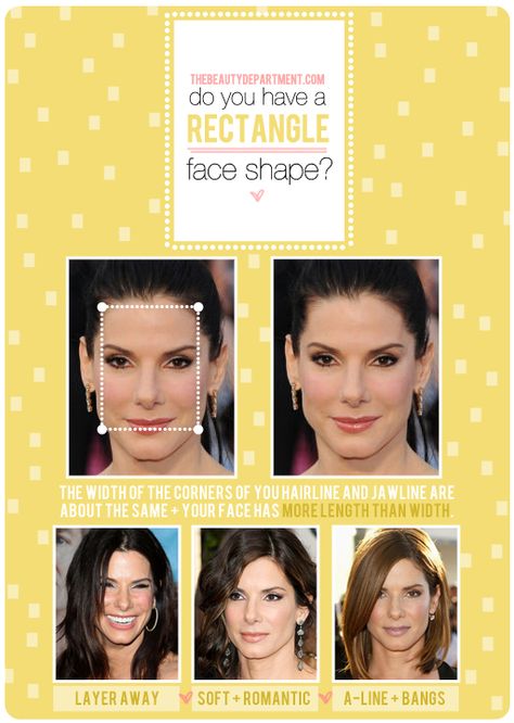 The Beauty Department: Your Daily Dose of Pretty. - HAIR TALK: RECTANGLE FACE SHAPE Rectangle Hairstyles, Bangs For Rectangle Face, Rectangular Face Hairstyles, Rectangle Face Hairstyles, Hairstyles For Rectangular Faces, Rectangle Face Shape, Oblong Face Shape, Rectangle Face, Rectangular Face