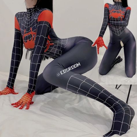 Spiderman Cosplay Miles Morales Costume Sexy Zentai Suit Woman Jumpsuit Bodysuit Superhero Zentai Carnival Party Costumes - AliExpress Miles Morales Costume, Woman Jumpsuit, Spiderman Costume, Zentai Suit, High Waist Sports Leggings, Bodysuit Costume, Spiderman Cosplay, Jumpsuit Outfits, Party Costumes