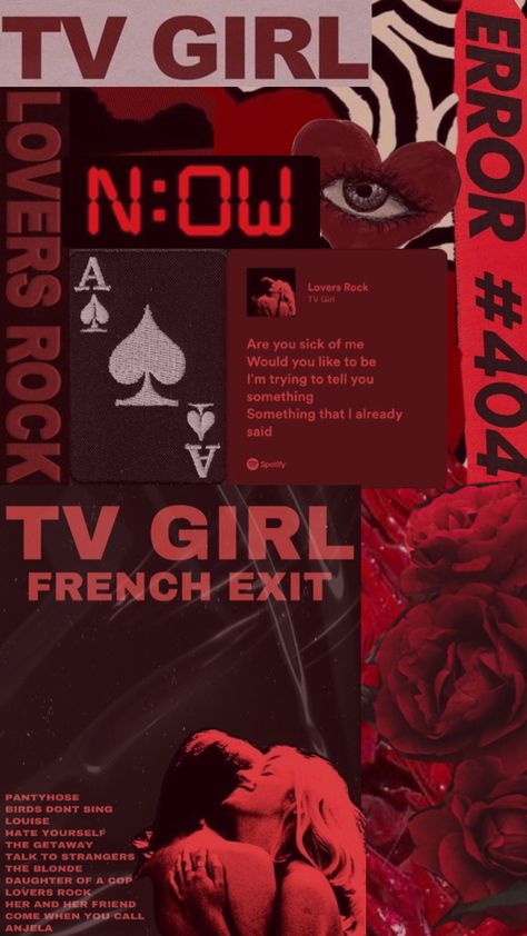 #loversrock #tvgirl #wallpaper #red #f4f Tv Girl Wallpaper, Pins For Clothes, Dark Cherry Red, Who Really Cares, French Exit, Red Tv, Phone Lock Screen, Lovers Rock, Phone Lock