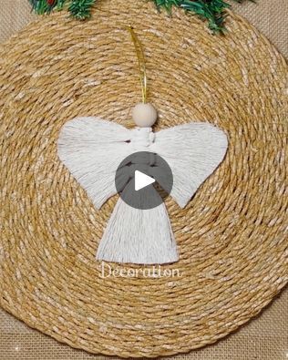 Macrame Cords, Macrame Angel, Angel Design, 50k Views, Easy Handmade, Angel Decor, Video Viral, Viral Reels, How To Make Rope