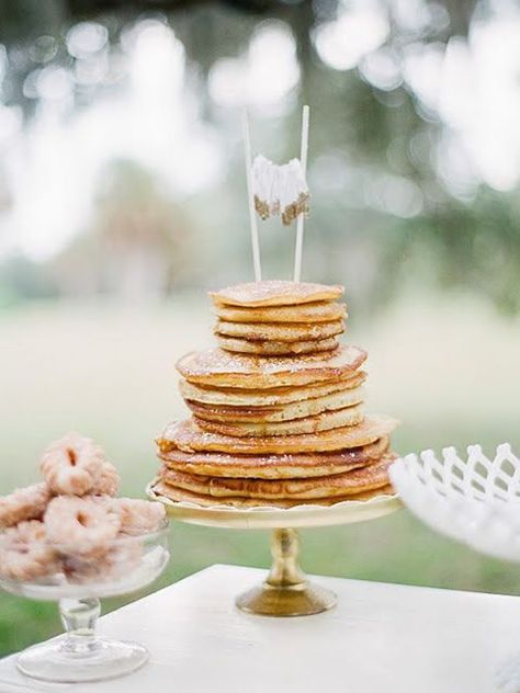 Farewell Brunch, Dessert Tower, Unusual Wedding Cakes, Brunch Cake, Pancake Cake, Dessert Alternatives, Cake Tower, Morning Brunch, Unusual Weddings