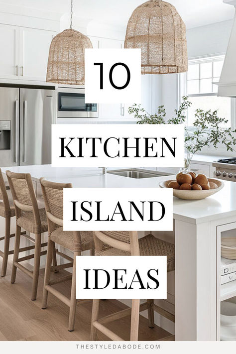 kitchen island decor ideas Kitchen Island Ideas With Cabinets, Kitchen Island And Stools, Kitchen Island Configuration Ideas, Extend Island In Kitchen, Island Kitchen Makeover, Island In Kitchen Ideas, Double Island Kitchen Design, Ideas For Islands In Kitchen, How To Make Kitchen Island