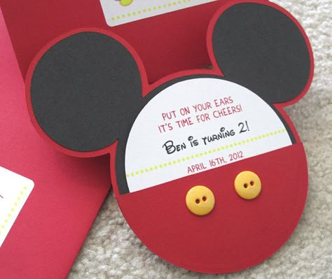 Mickey Mouse birthday party invitation Mickey Mouse Bday, Mickey Mouse Birthday Invitations, Fiesta Mickey Mouse, Mickey Mouse Invitation, Mickey Mouse Invitations, Mickey Mouse Clubhouse Party, Mickey Mouse 1st Birthday, Mickey Birthday Party, Mickey Mouse Theme