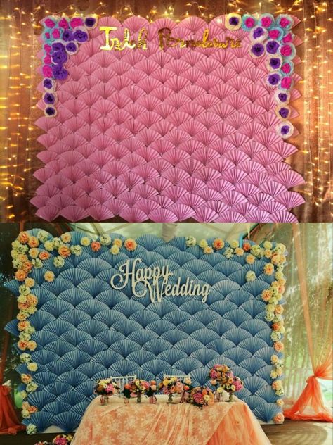 Backdrop Birthday partry (sweetseventeen) Ganpati Backdrop Ideas At Home, Ganpati Decoration Theme, Diy Birthday Backdrop, Table Backdrop, Ganpati Decoration At Home, Janmashtami Decoration, Ganapati Decoration, Diwali Decorations At Home, Backdrop Diy