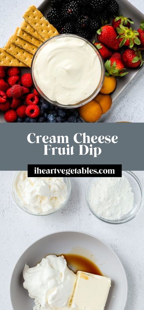 This super easy cream cheese fruit dip Recipe is lusciously creamy, delightfully sweet, and great for sharing! You only need 4 ingredients for an irresistible snack or appetizer that feels like you’re eating dessert. Cream Cheese Dip For Strawberries, Yogurt Cream Cheese Fruit Dip, Dip For Strawberries Cream Cheese, Fruit Dip With Cream Cheese Easy, Cheesecake Dip For Fruit, Cream Cheese Fruit Dip Easy, Fruitdip Fruit Dip Recipes Cream Cheeses, Easy Fruit Dip Recipe, Easy Fruit Dip 2 Ingredients