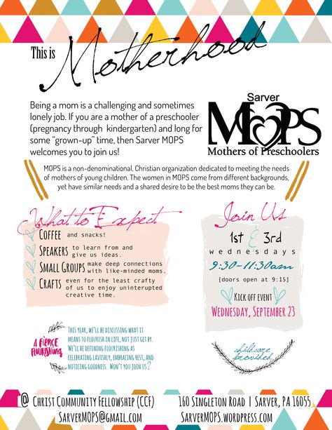 MOPS A Fierce Flourishing poster by Lace and Yarn