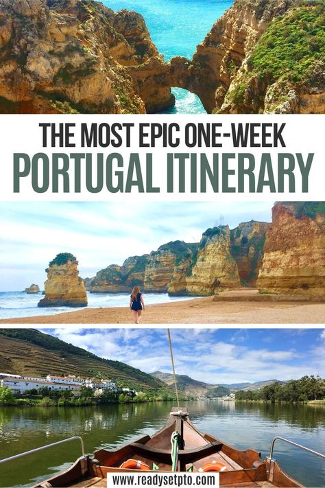 The Most Epic One-Week Portugal Itinerary | Portugal is easily one of my favorite European countries to visit because it has a mix of everything- city life, beaches, and wine country- what more could you ask for? Also, it’s super affordable compared to most European destinations. Check out my post for tips to help plan your week in Portugal. Travel Europe | Travel Portugal 5 Day Portugal Itinerary, Portugal 10 Day Itinerary, Portugal Things To Do, Portugal Itinerary, Portugal Trip, Portugal Vacation, Lagos Portugal, Portugal Travel Guide, Sintra Portugal