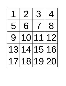 Number Counting Chart 1-20 Pritnable 277 Reinforcement Chart, Multiplication Facts Games, Counting Chart, Number Activities Preschool, Math Bingo, Binary Number, 120 Chart, Number Counting, Counting To 20