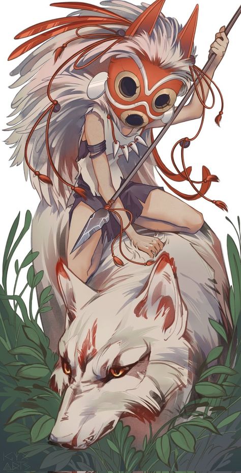 Princess Mononoke Art, Studio Ghibli Fanart, Personajes Studio Ghibli, Ghibli Tattoo, Studio Ghibli Background, Ghibli Artwork, Studio Ghibli Movies, Studio Ghibli Art, Princess Mononoke