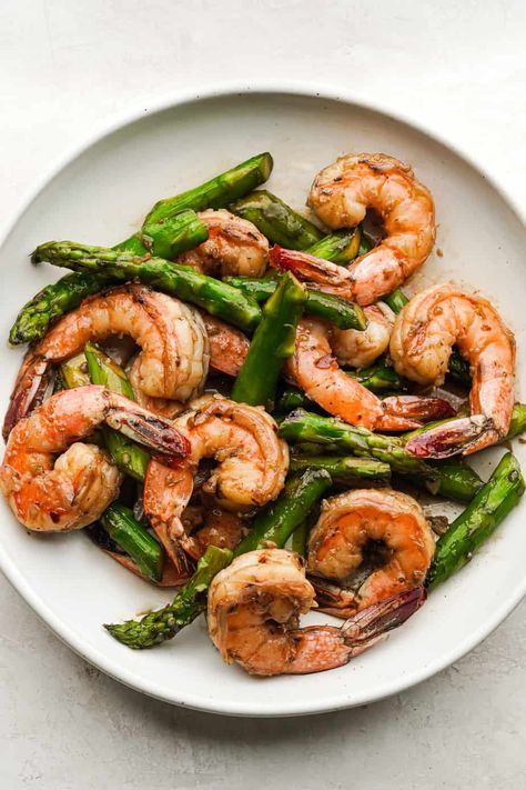 Shrimp and Asparagus Stir Fry - Whisper of Yum