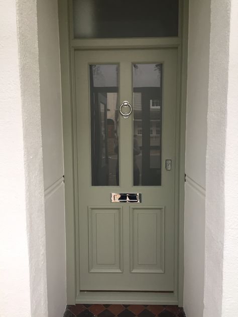 Farrow And Ball Blue Grey Front Door, Blue Gray Front Door, Farrow And Ball Blue Grey, Farrow And Ball Front Door, Farrow And Ball Blue, Farrow And Ball Blue Gray, Gray Front Door, Grey Front Door, Painted Front Doors