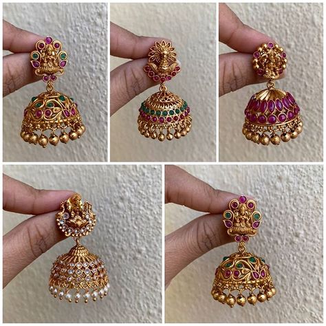 Jimiki Kammal Design Gold Antique, Simple Buttalu Earrings Gold, Gold Jumkas Antiques, Buttalu Earrings Gold Bridal, Jumkas Gold, Buttalu Earrings Gold, Buttalu Earrings, Latest Gold Earrings Designs, Gold Buttalu