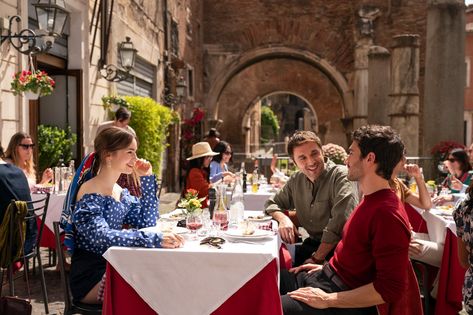 Go Behind the Scenes of Emily in Paris's Rome Locations – Frederic Magazine Paris Look, Outdoor Cafe, Room Screen, Emily In Paris, Season 4, Travel Art, Rome, Behind The Scenes, Magazine