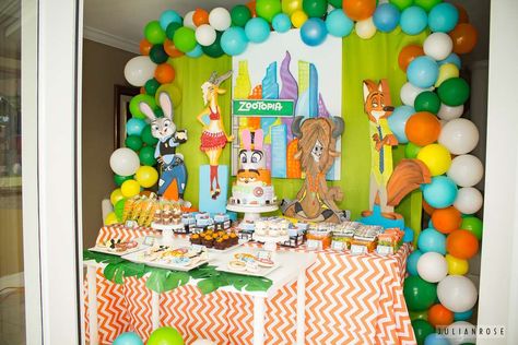 Zootopia Birthday Party Ideas | Photo 1 of 43 Zootopia Party Decorations, Zootopia Themed Party, Zootopia Party Ideas, Zootopia Birthday Party Ideas, Zootopia Birthday Party, Zootopia Birthday, Zootopia Party, Toddler Birthday Party, Kids Birthday Themes